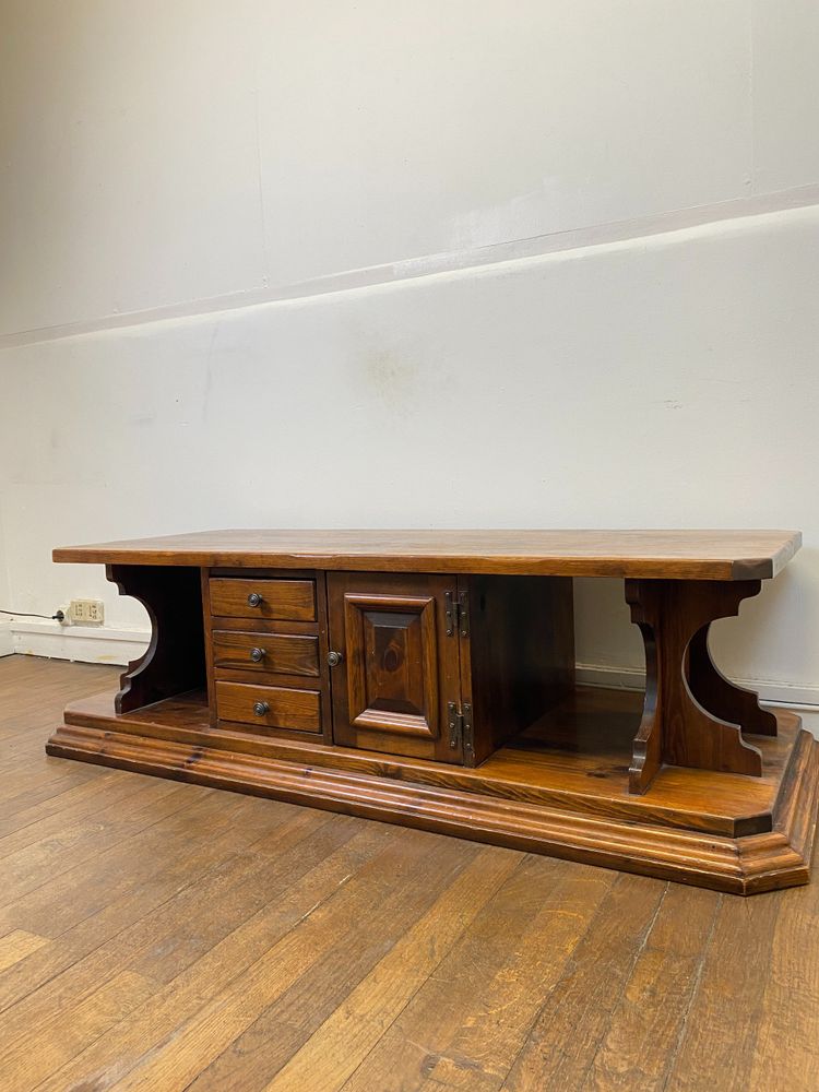 1960 Walnut Wood Coffee Table