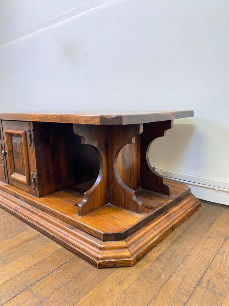 1960 Walnut Wood Coffee Table