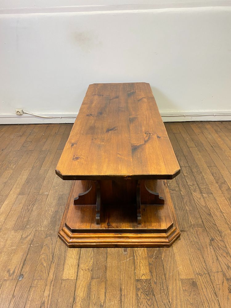 1960 Walnut Wood Coffee Table