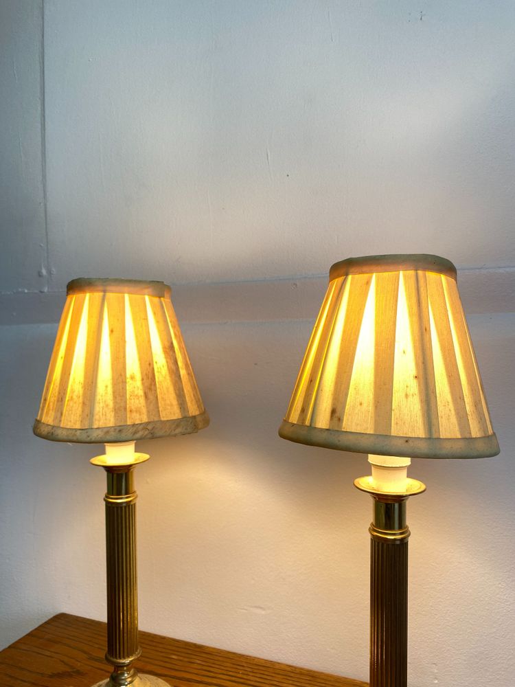 Paar Neoklassische Säulenlampe - 14cm x 34cm x 14cm