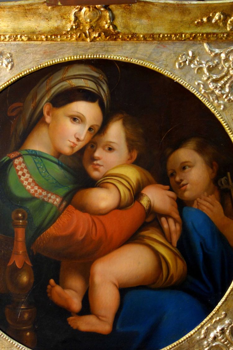 Grand tondo: Madonna della Seggiola after Raphael