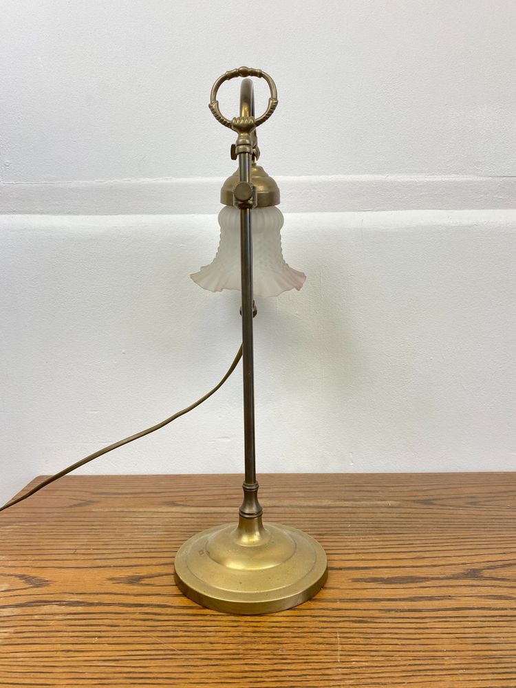 Art Nouveau Tulip Lamp in Gilded Brass Circa 1890