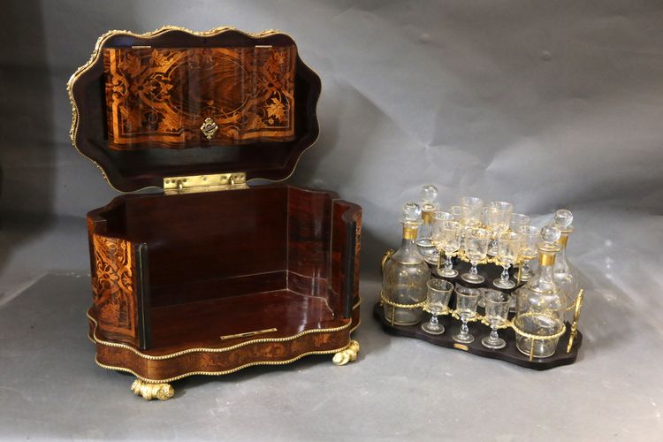 Napoleon III marquetry liqueur cellar