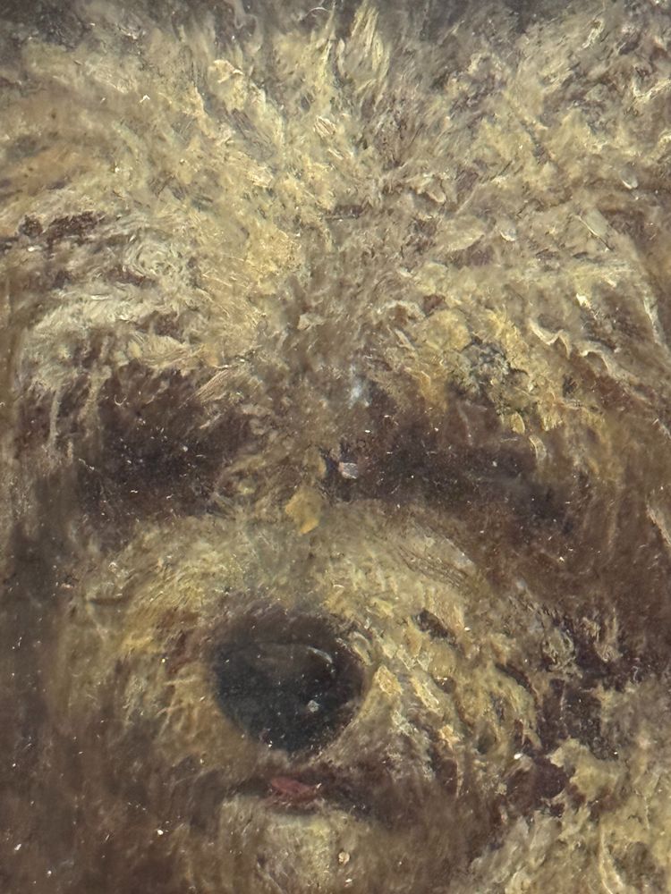 19th Century Impressionist School - Portrait of a Dog, 1873 - Monogram