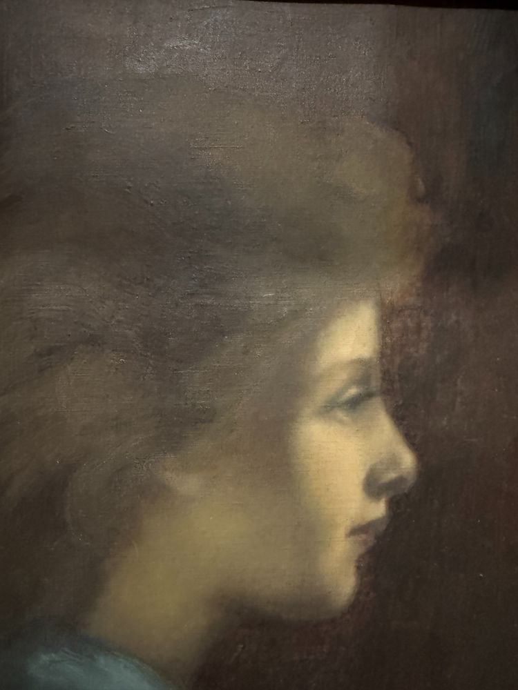 Symbolist School of the Late 19th Century - Woman in Profile, Circa 1890