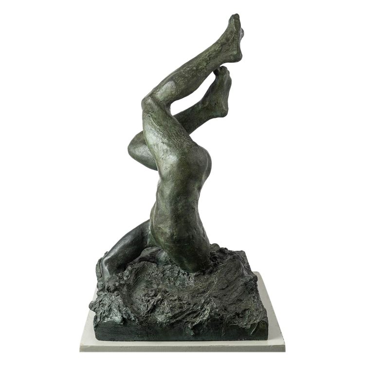 Male Nude - Bronze Sculpture - Icarus