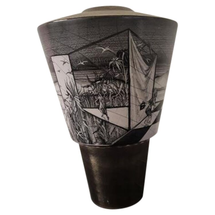 monochrome baroque vase