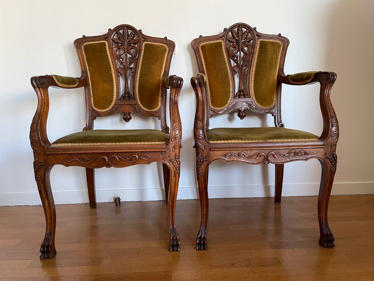 Pair of Art Nouveau Armchairs