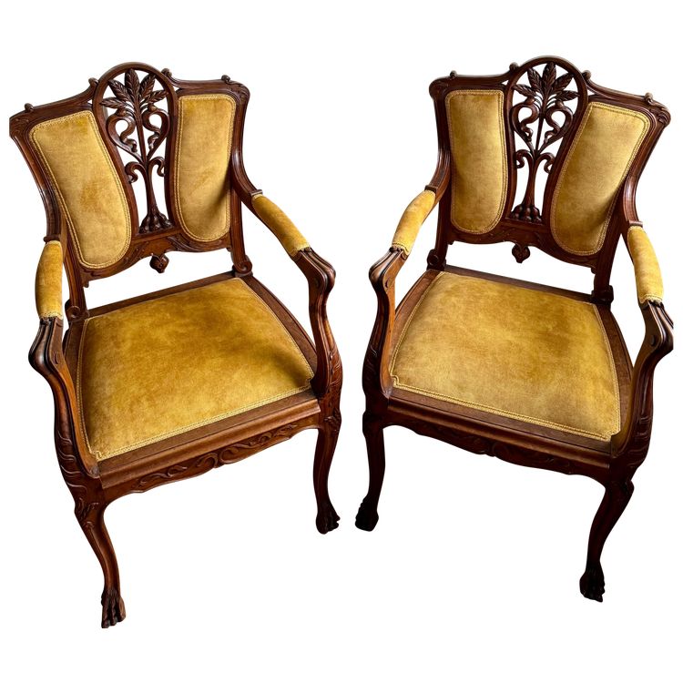 Pair of Art Nouveau Armchairs