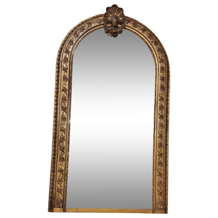 Miroir XIX forme ogive 148.5 x 83.5