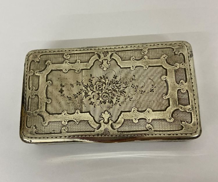 19th century solid silver box