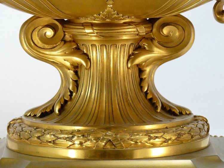 60CM Gilded bronze jardinière or centerpiece signed Barbedienne