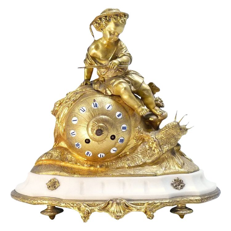 Pendule à l'escargot d'époque Napoléon III