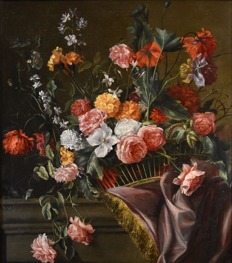 Jean-Michel Picart (Antwerpen, 1600 - Paris, 1682), Stillleben mit Blumen