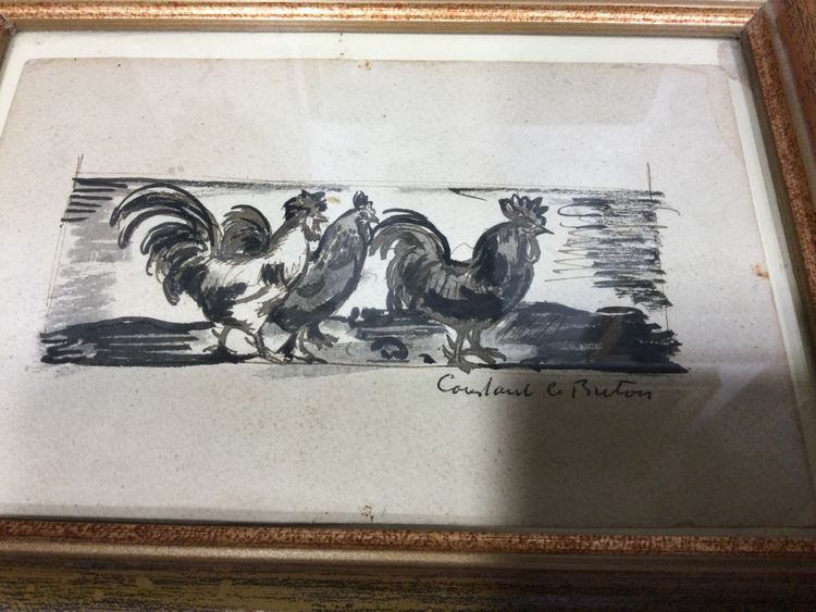 "The Roosters" signed Constant Le BRETON