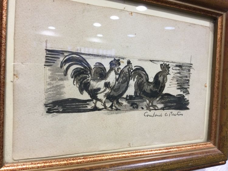 "The Roosters" signed Constant Le BRETON