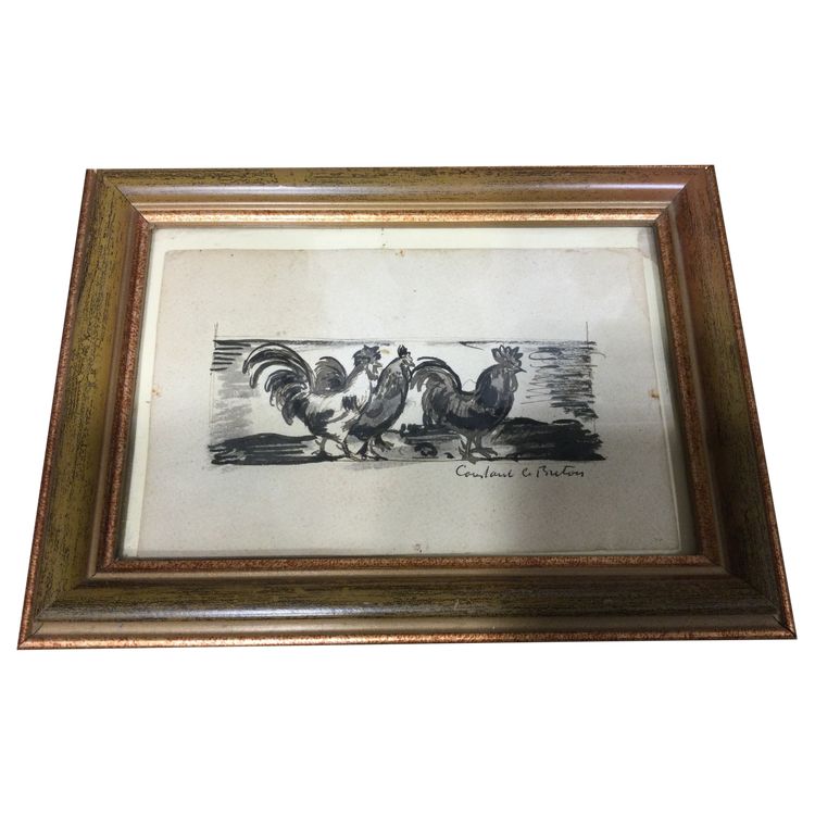 "The Roosters" signed Constant Le BRETON