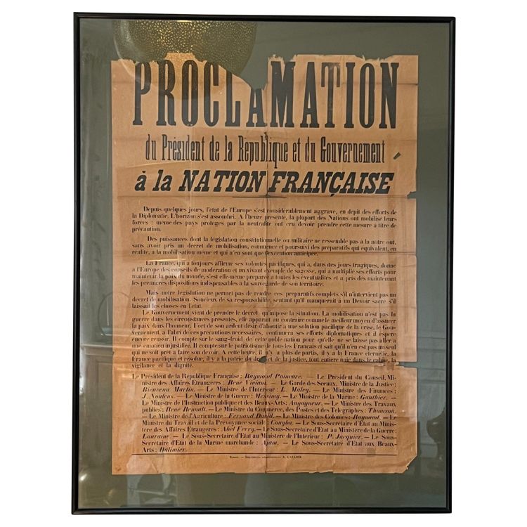 Proclamation of the President of the Republic, 1914