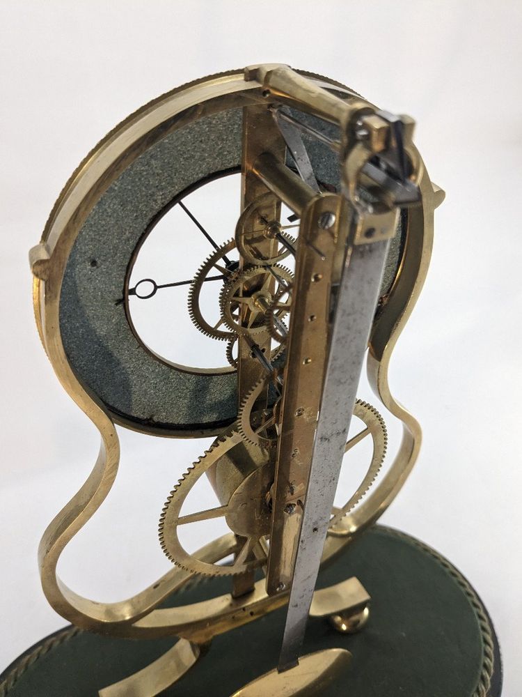 Beautiful 19th century Skeleton Clock, "Keyhole Frame" model