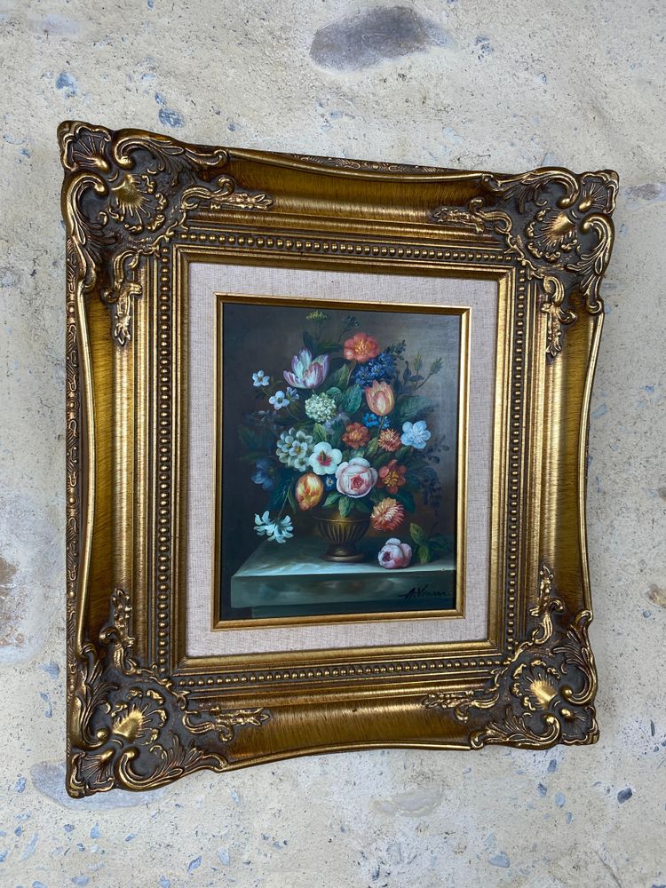 Oil on wood, late 19th century, signed A.Vianni