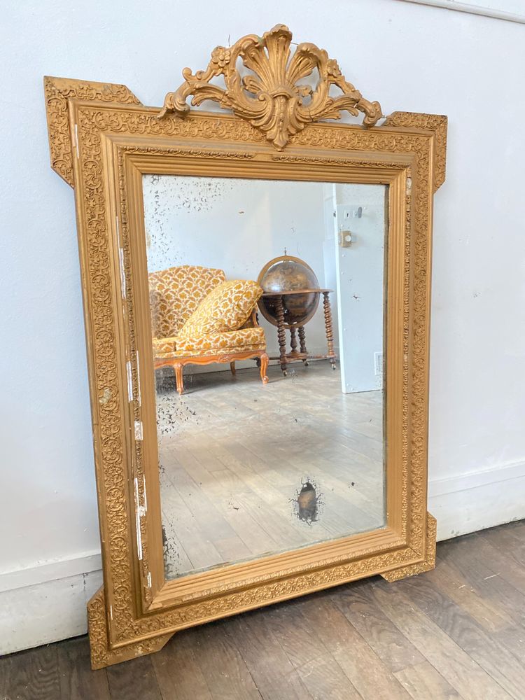 Large Gilded Mirror from the Napoleon III Period - 70cm X 100cm