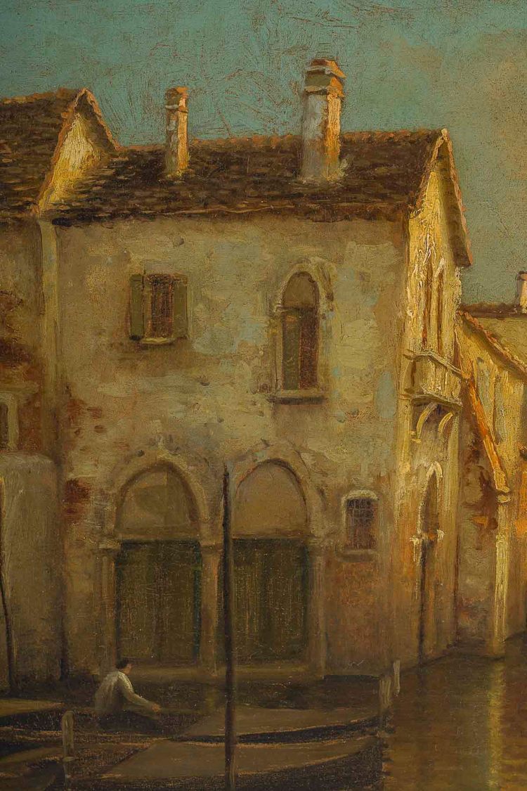 Alphonse Lecoz Venice and its Canals oil on canvas circa 1890-1900