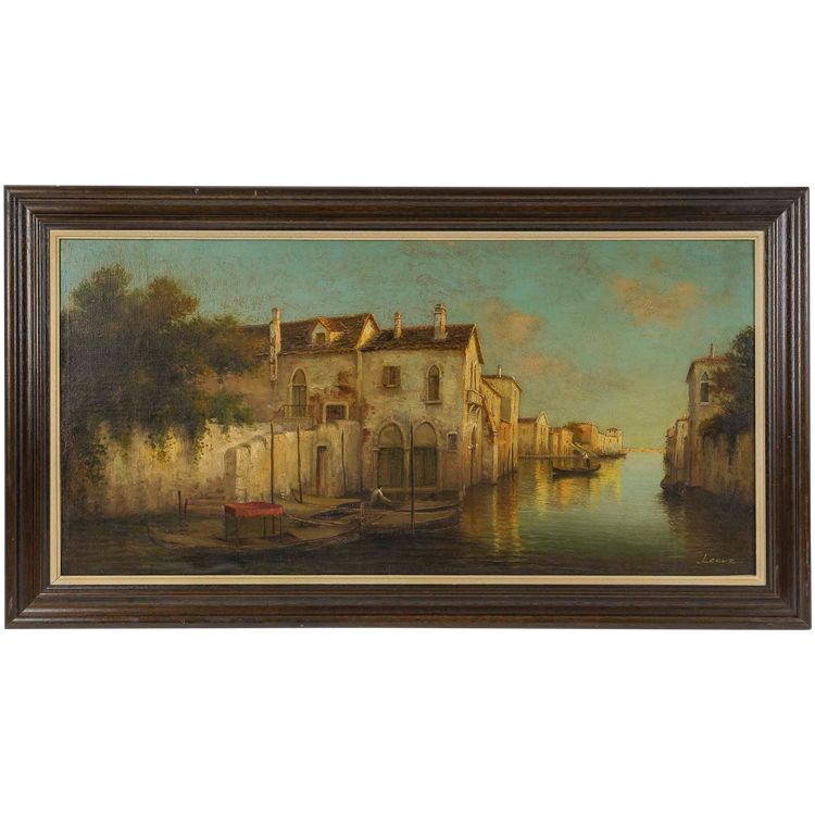 Alphonse Lecoz Venice and its Canals oil on canvas circa 1890-1900