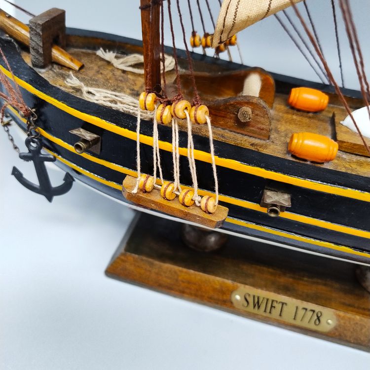 1970s Astonishing Swift 1778 Model Ship. Handmade. Made in England