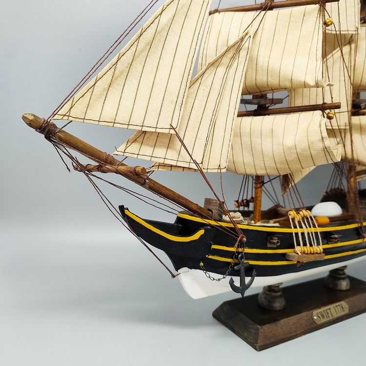 1970s Astonishing Swift 1778 Model Ship. Handmade. Made in England