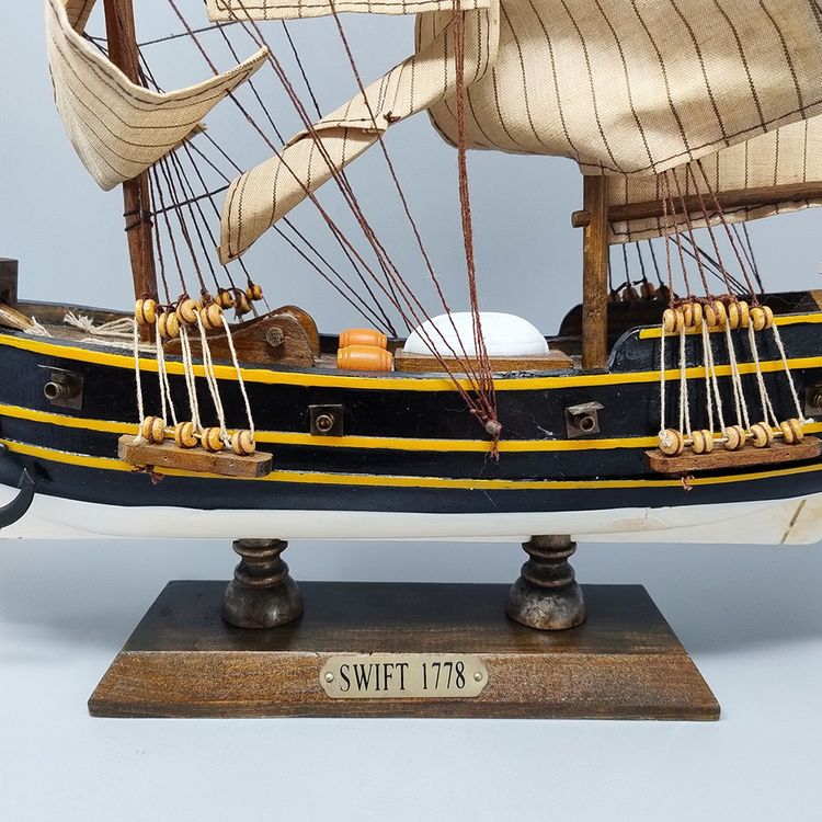 1970s Astonishing Swift 1778 Model Ship. Handmade. Made in England