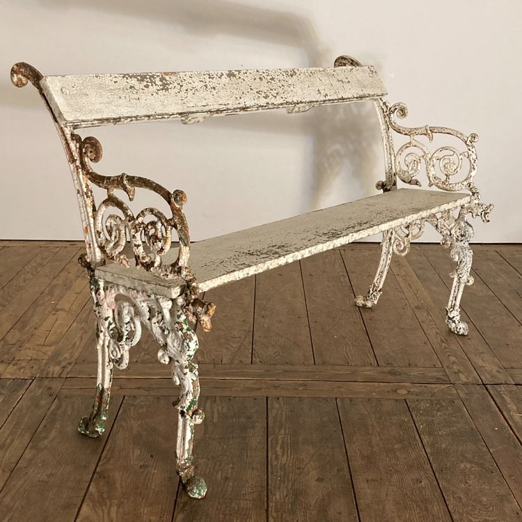 19th century cast iron garden bench