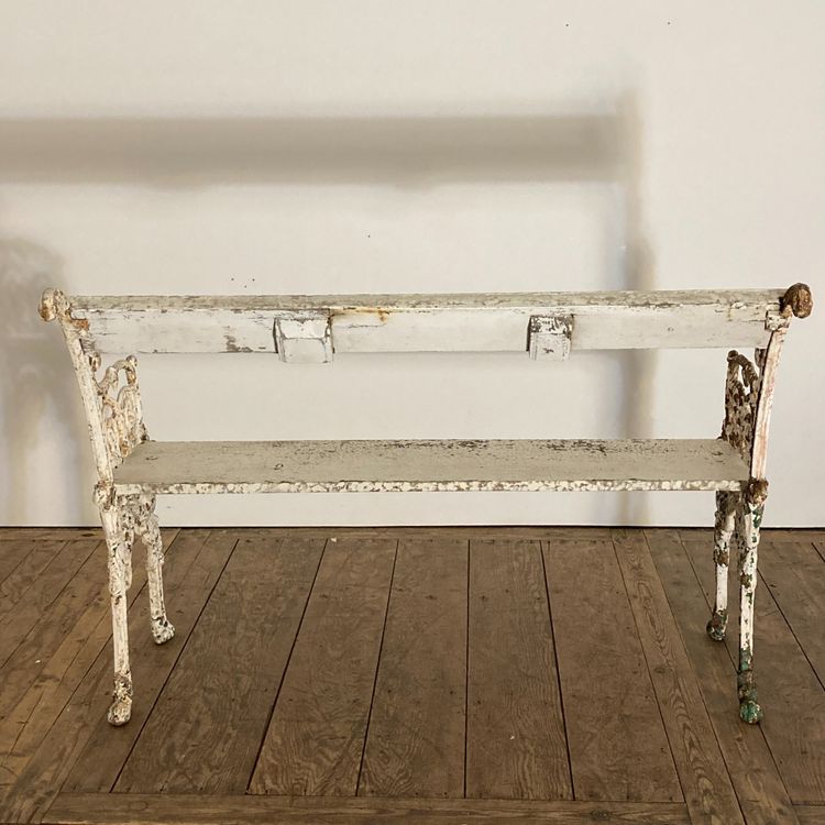 19th century cast iron garden bench