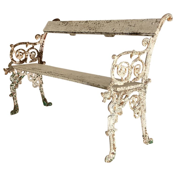 19th century cast iron garden bench