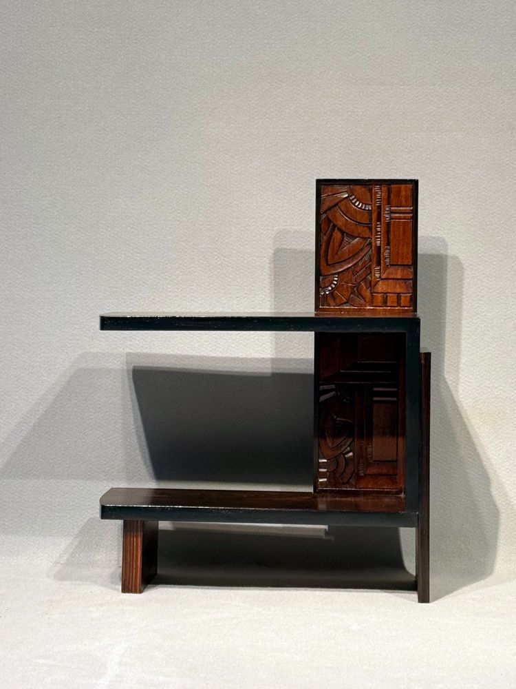 Art Deco console in Macassar ebony