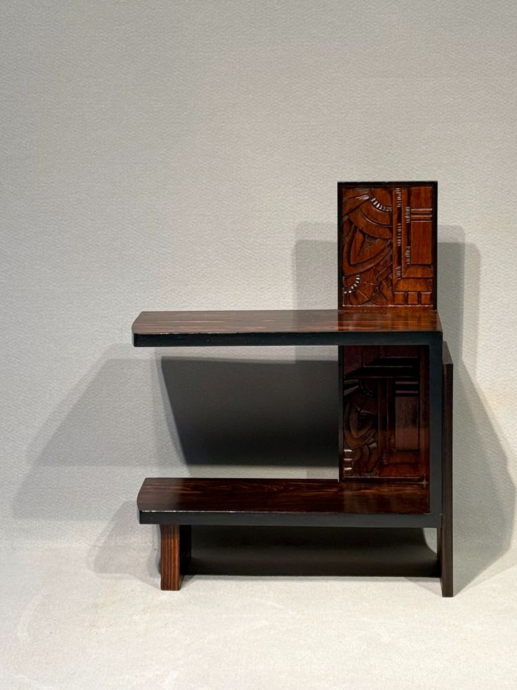 Art Deco console in Macassar ebony