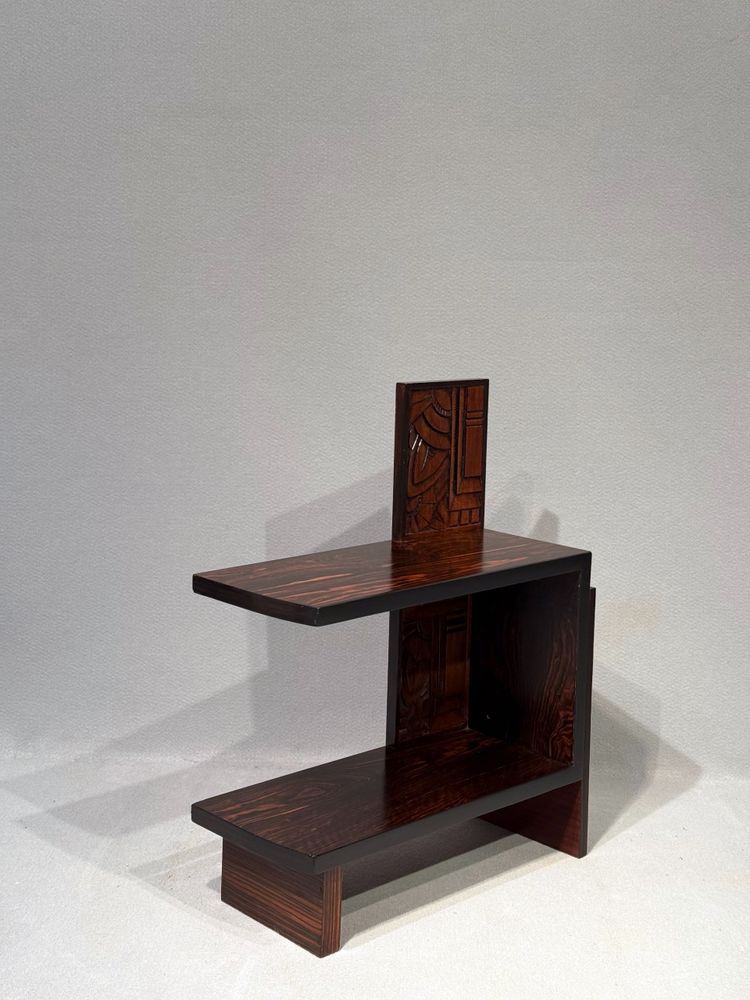 Art Deco console in Macassar ebony