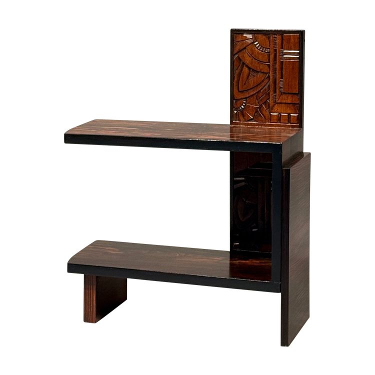 Art Deco console in Macassar ebony