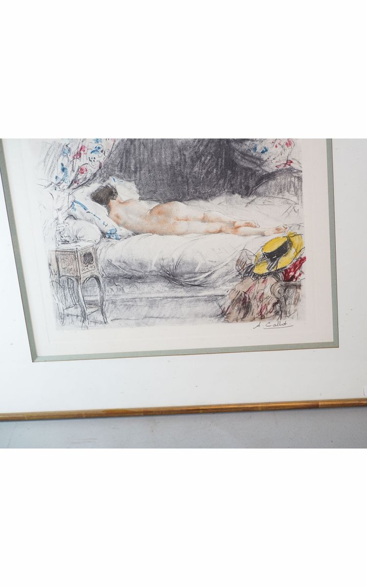 Antoine CALBET, Lithographs, PAIR OF NUDES, front and back