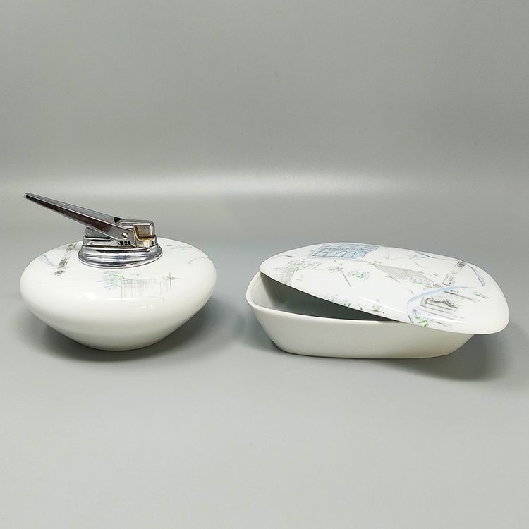 1960s Stunning Smoking Set in Ceramic by Rosenthal. Made in Germany