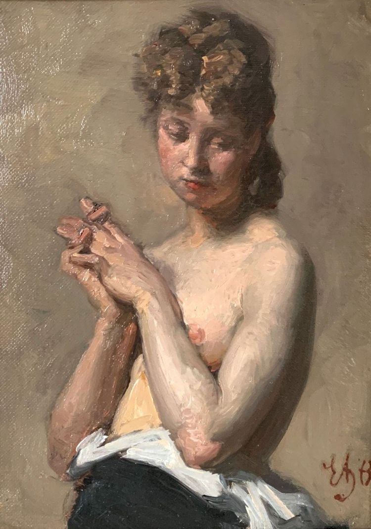 Female Nude Edouard Agneessens (1842/1885)