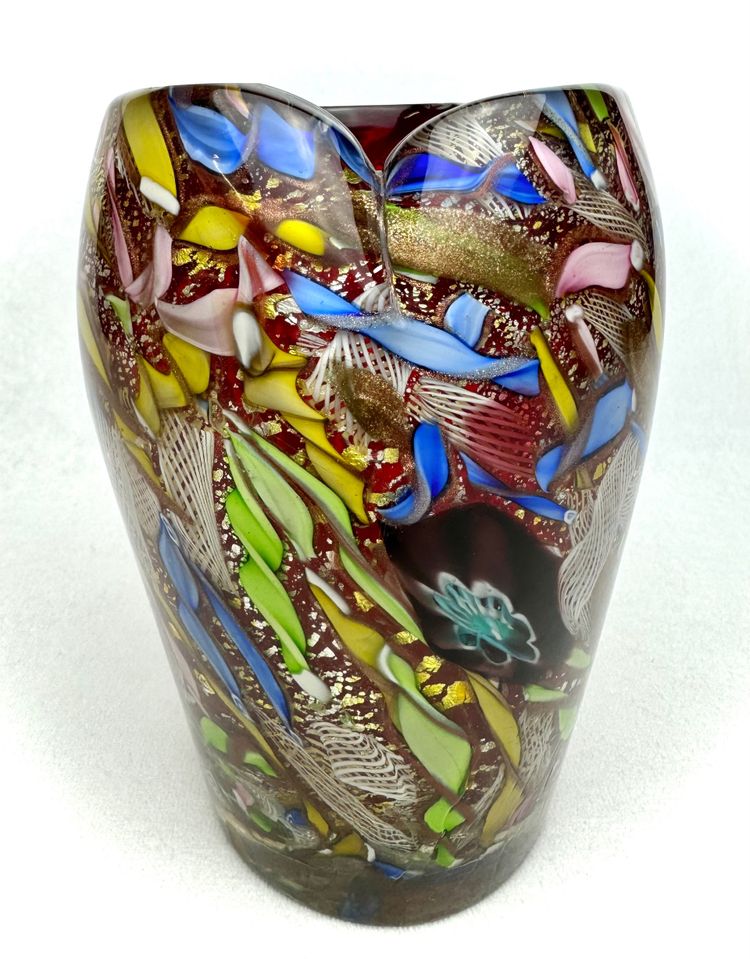 Tutti-frutti Murano Glass Vase 