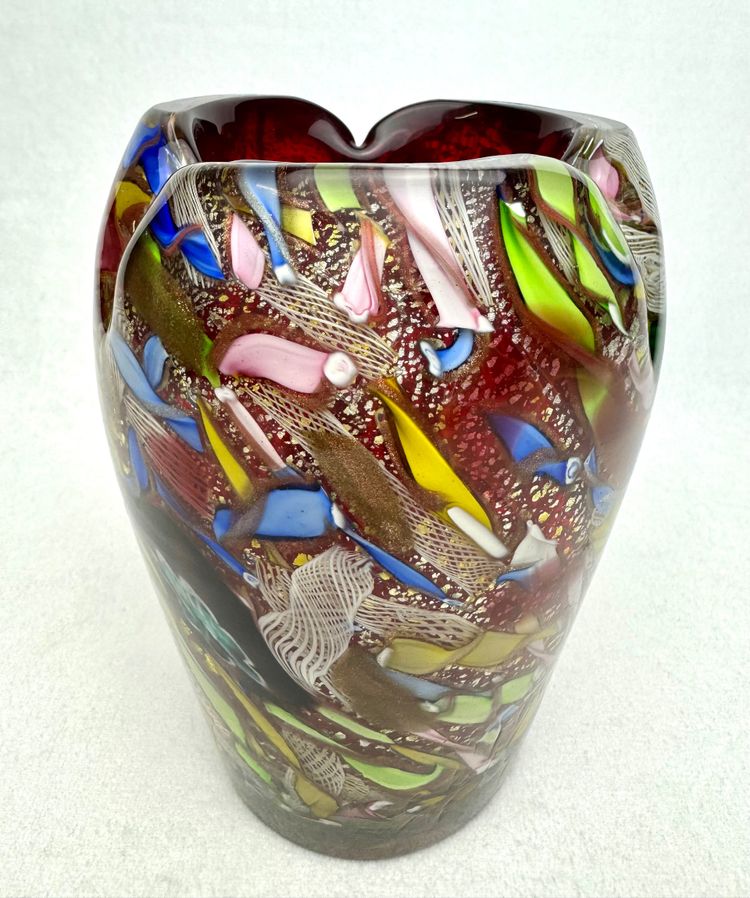 Tutti-frutti Murano Glass Vase 