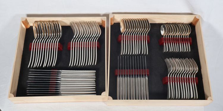 Christofle Concorde model 138-piece cutlery set circa 1975