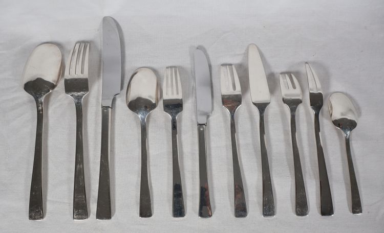 Christofle Concorde model 138-piece cutlery set circa 1975