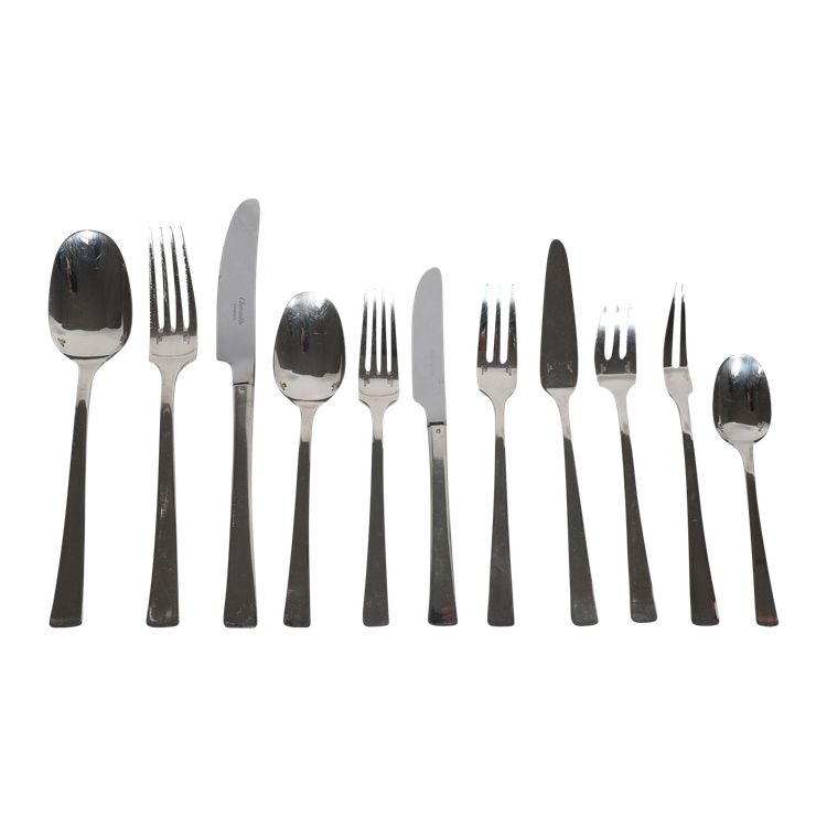 Christofle Concorde model 138-piece cutlery set circa 1975