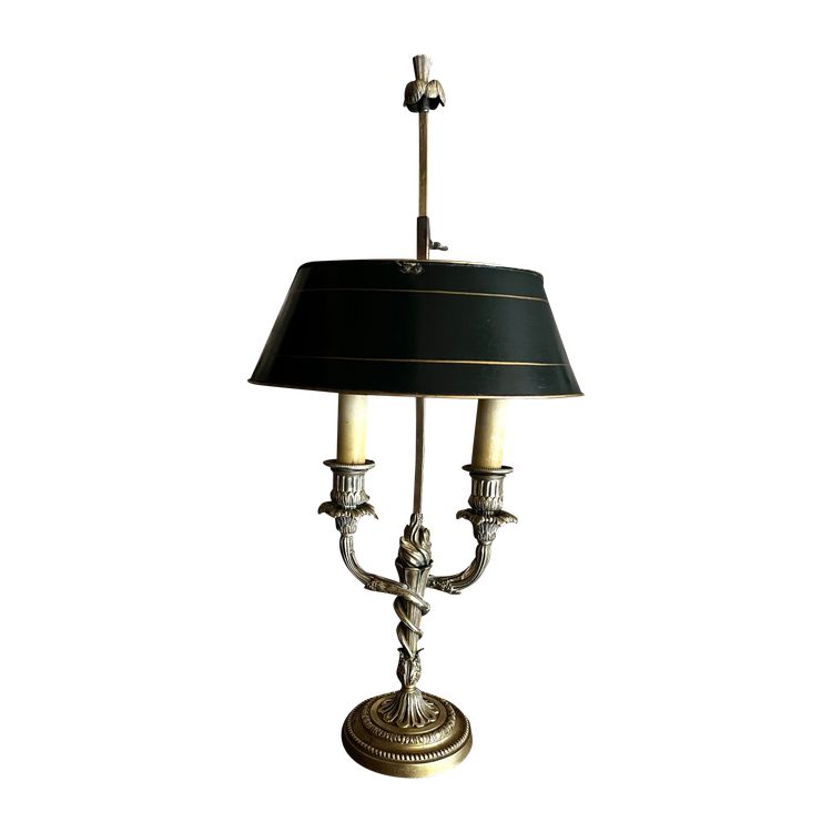 Bronze hot water bottle lamp, Louis XVI style, electrified.