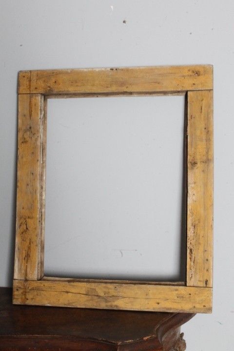 Antique carved solid wood frame from the 17th – 18th century. Size: 54.3 x 43.1 cm.