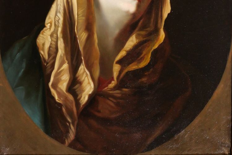 Italian school of the 19th century, Virgin in prayer after Guido Reni, painting, Mater Dolorosa