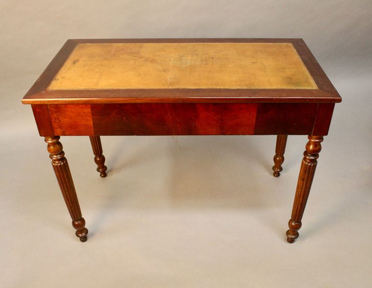 19th Century Mahogany Desk with Leather Top