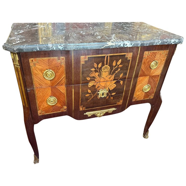 COMMODE KNOWN AS A LOUIS XV TRANSITION SAUTÉER 18TH CENTURY